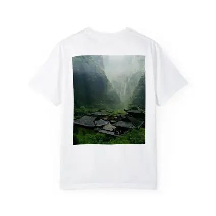 Chinese Temple Complex Misty Mountain Valley