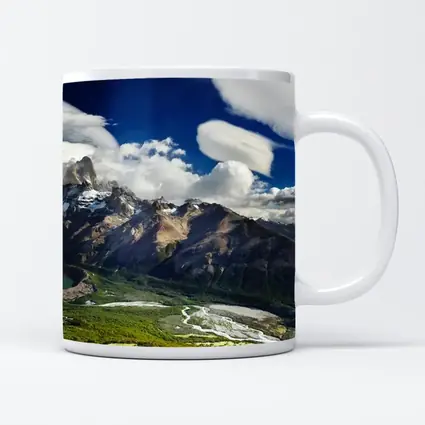 Fitz Roy Mountain Patagonia Green Valley Panorama