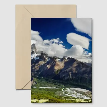 Fitz Roy Mountain Patagonia Green Valley Panorama