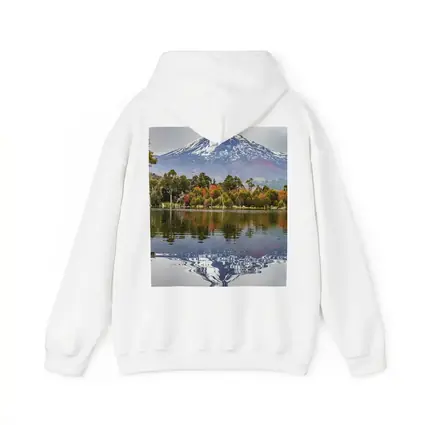 Snow Capped Volcano Reflected In Lake
