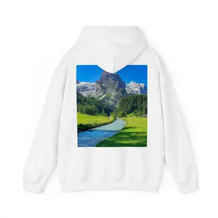 Alpine River Valley Green Mountain Landscape