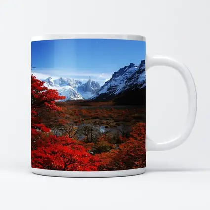 Cerro Torre Patagonia Red Autumn Trees