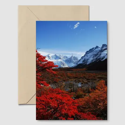 Cerro Torre Patagonia Red Autumn Trees