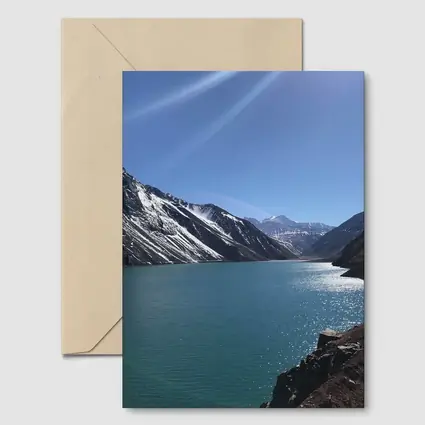 Turquoise Mountain Lake Clear Blue Sky