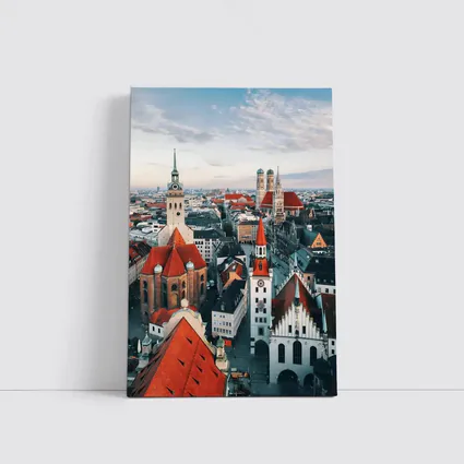 Munich Old Town Aerial View Bavaria Germany