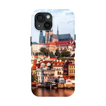 Prague Castle Skyline Over Vltava River