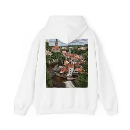 Cesky Krumlov Old Town River Aerial View