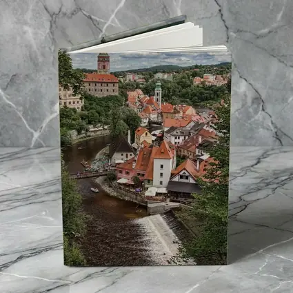 Cesky Krumlov Old Town River Aerial View
