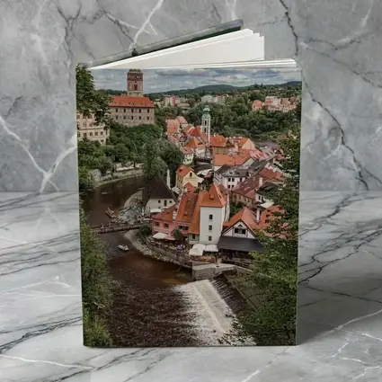 Cesky Krumlov Old Town River Aerial View