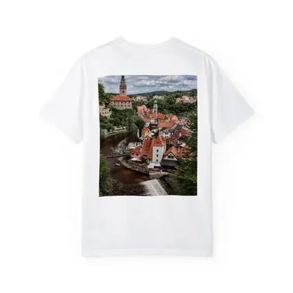 Cesky Krumlov Old Town River Aerial View