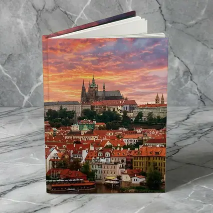 Prague Castle Skyline at Dramatic Sunset