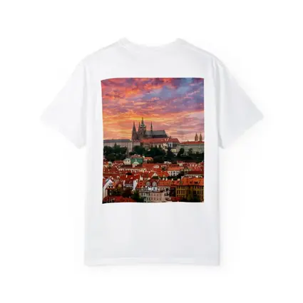 Prague Castle Skyline at Dramatic Sunset