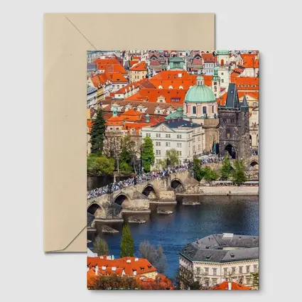 Prague Charles Bridge Vltava River Old Town