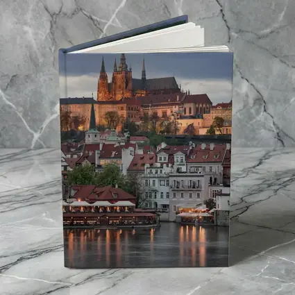 Prague Castle Skyline At Dusk Cityscape