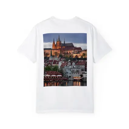 Prague Castle Skyline At Dusk Cityscape