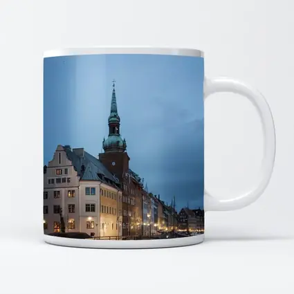 Copenhagen Nyhavn Canal Dusk Blue Sky