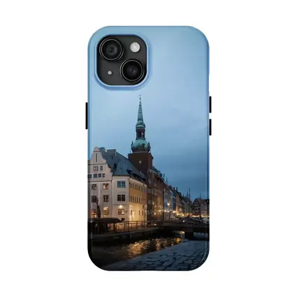 Copenhagen Nyhavn Canal Dusk Blue Sky