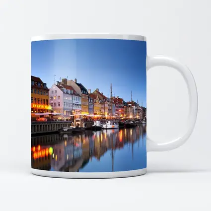 Nyhavn Canal Copenhagen Colorful Buildings Blue Dusk