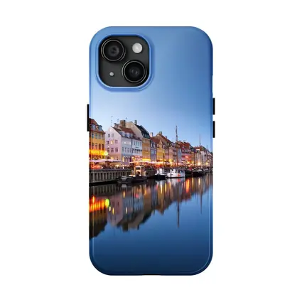 Nyhavn Canal Copenhagen Colorful Buildings Blue Dusk