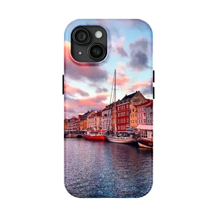 Nyhavn Canal Copenhagen Denmark Sunset Sky