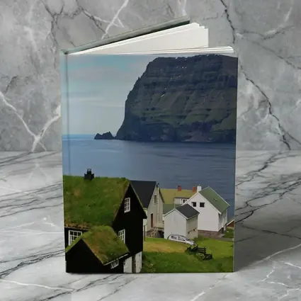 Faroe Islands Village Cliffside Ocean View