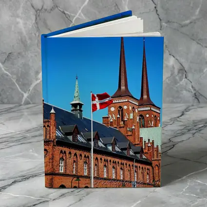 Roskilde Cathedral Danish Flag Blue Sky