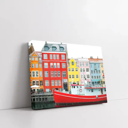 Nyhavn Copenhagen Colorful Canal Houses Red Boat