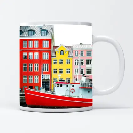 Nyhavn Copenhagen Colorful Canal Houses Red Boat