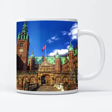 Frederiksborg Castle Copenhagen Denmark Blue Sky