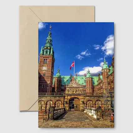 Frederiksborg Castle Copenhagen Denmark Blue Sky