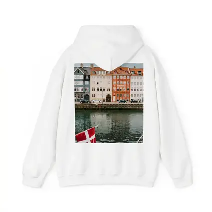 Nyhavn Canal Colorful Buildings Danish Flag