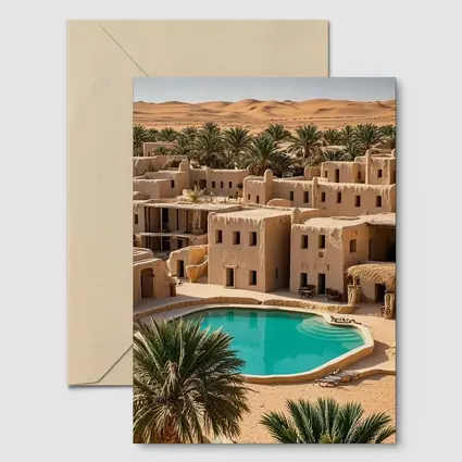 Desert Oasis Adobe Village Pool Scene