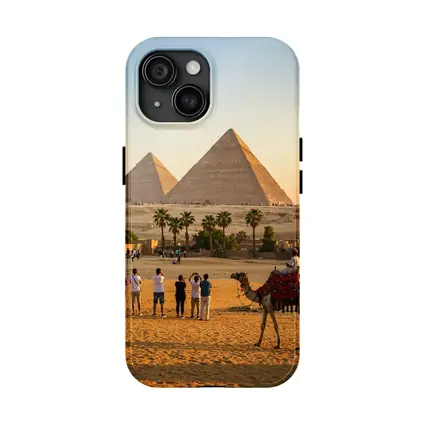Pyramids of Giza Camels Desert Egypt