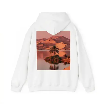Desert Oasis Palm Tree Sand Dunes Sunset