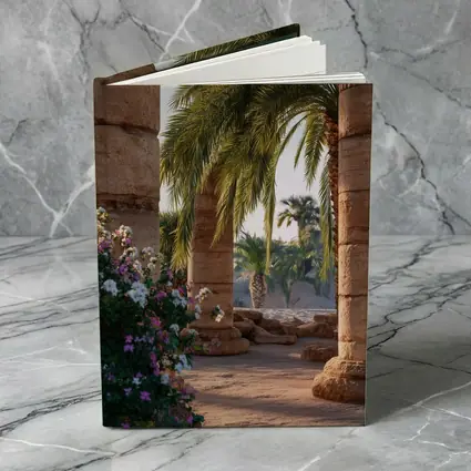 Ancient Egyptian Temple Columns Palm Trees