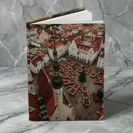 Tallinn Old Town Aerial Christmas Market View