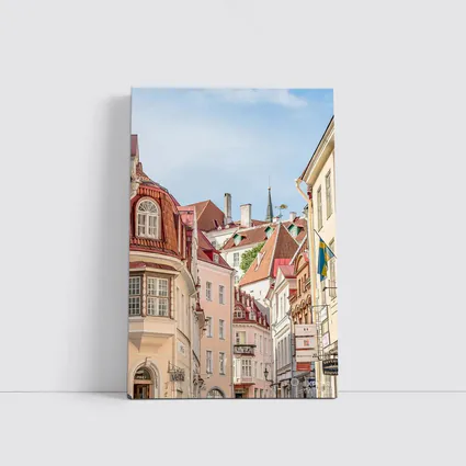 Tallinn Old Town Street Historic Buildings