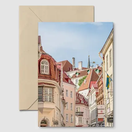 Tallinn Old Town Street Historic Buildings