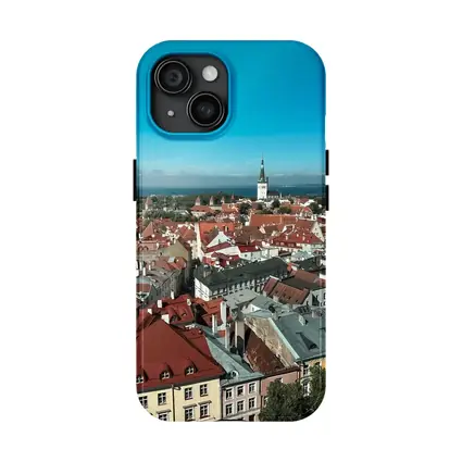 Tallinn Old Town Aerial View Baltic Sea
