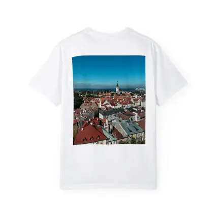 Tallinn Old Town Aerial View Baltic Sea