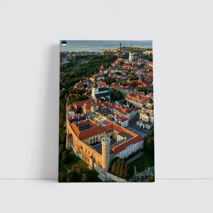 Tallinn Old Town Aerial View Estonia
