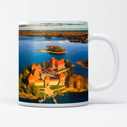 Trakai Island Castle Aerial Lake View