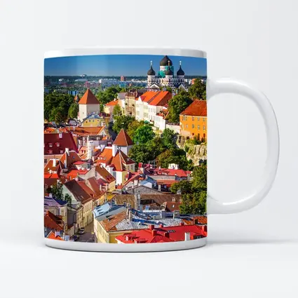 Tallinn Old Town Aerial View Estonia