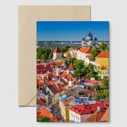 Tallinn Old Town Aerial View Estonia