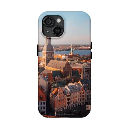 Riga Old Town Cathedral Aerial City View