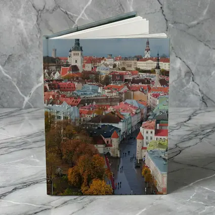 Tallinn Old Town Aerial Autumn City View