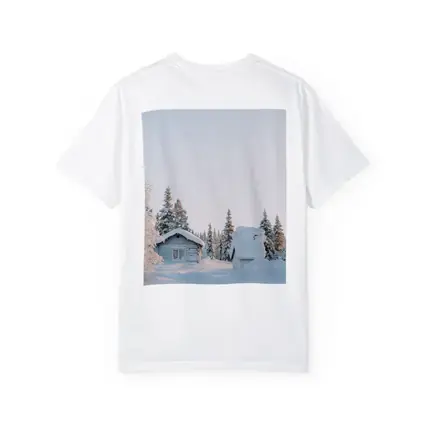 Snow Covered Log Cabin Winter Forest