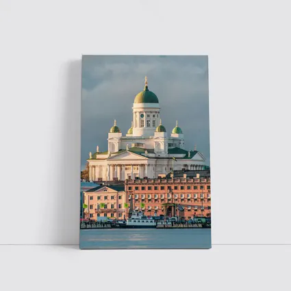 Helsinki Cathedral Green Domes Harbor View