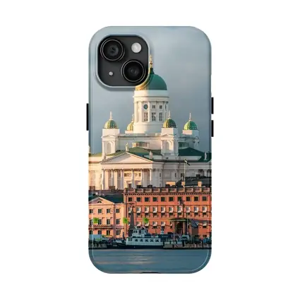 Helsinki Cathedral Green Domes Harbor View