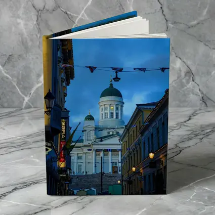 Helsinki Cathedral Green Dome Blue Dusk
